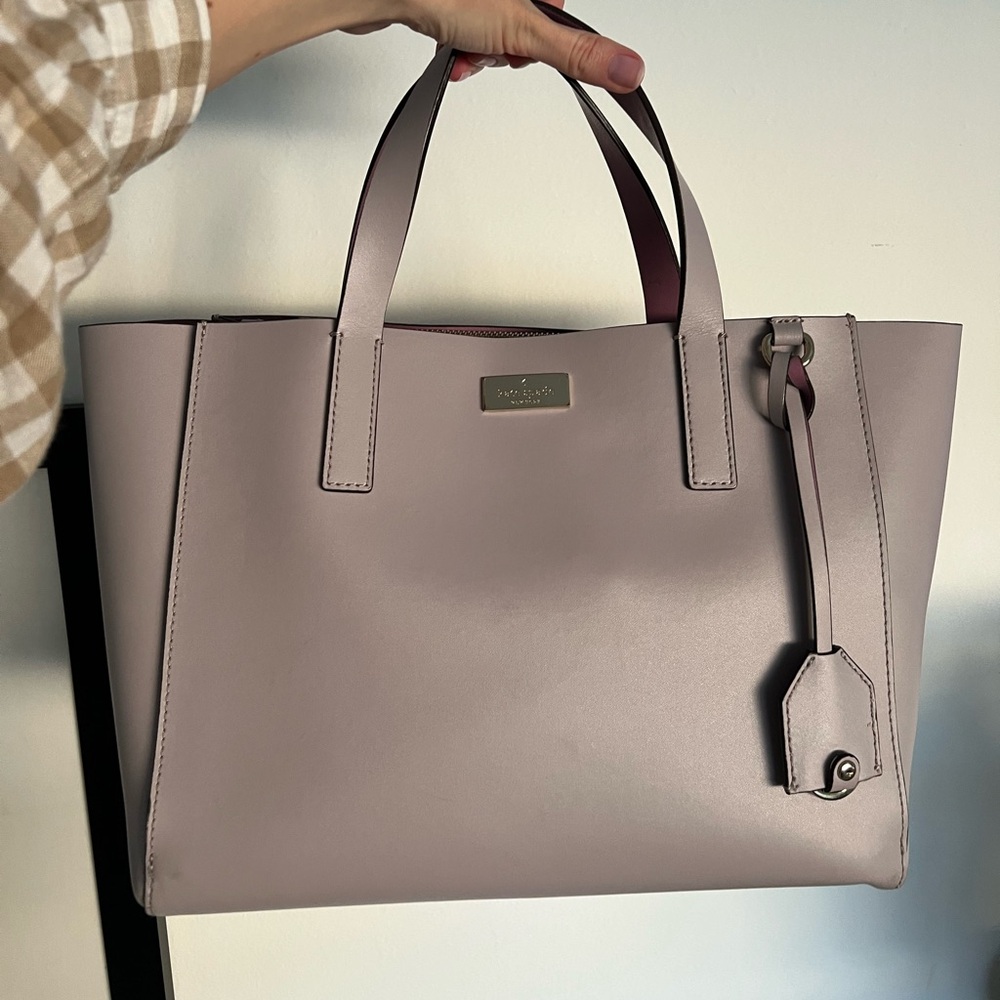 Kate Spade Lilac Leather Tote Bag